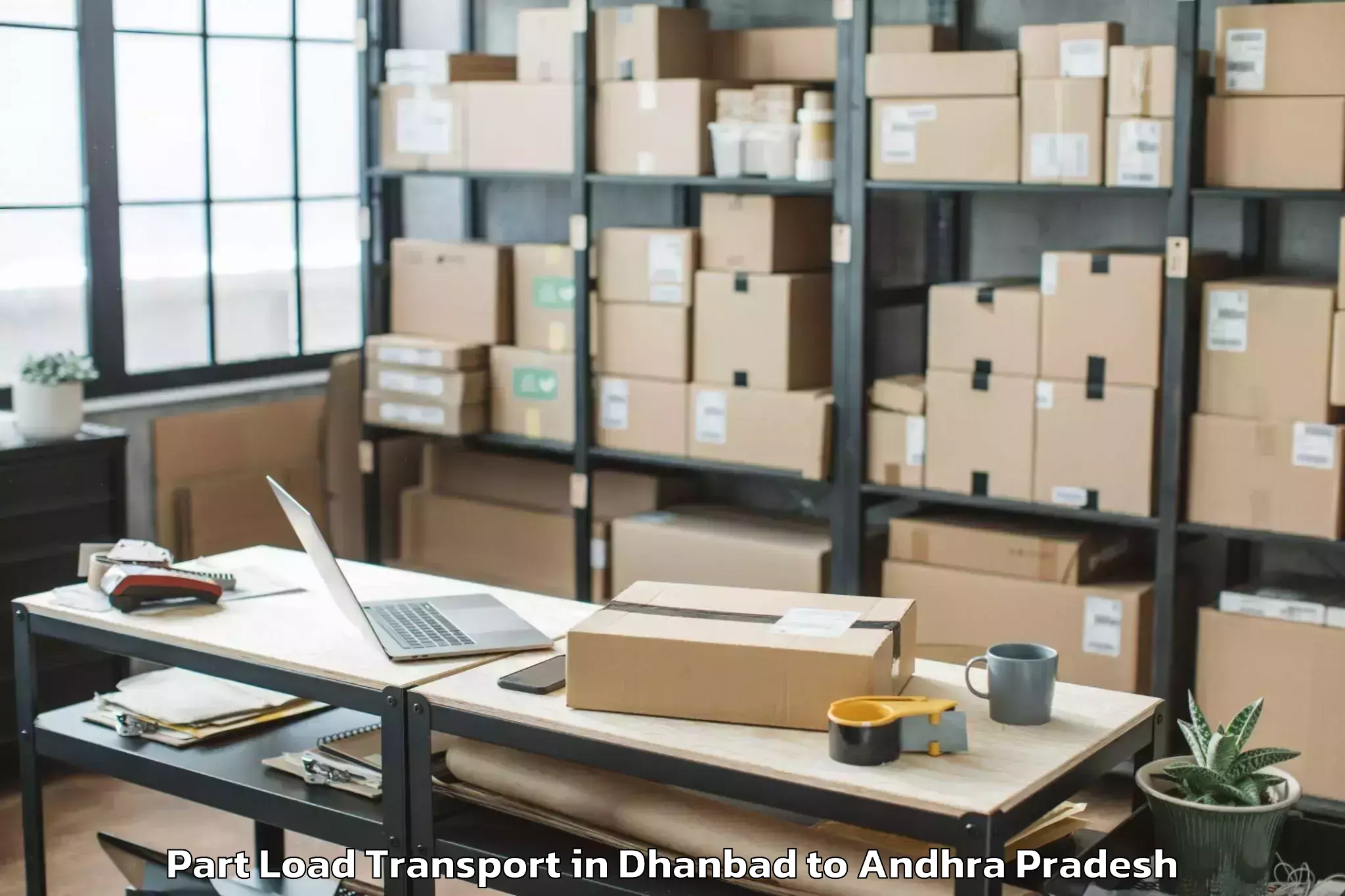 Hassle-Free Dhanbad to Piduguralla Part Load Transport